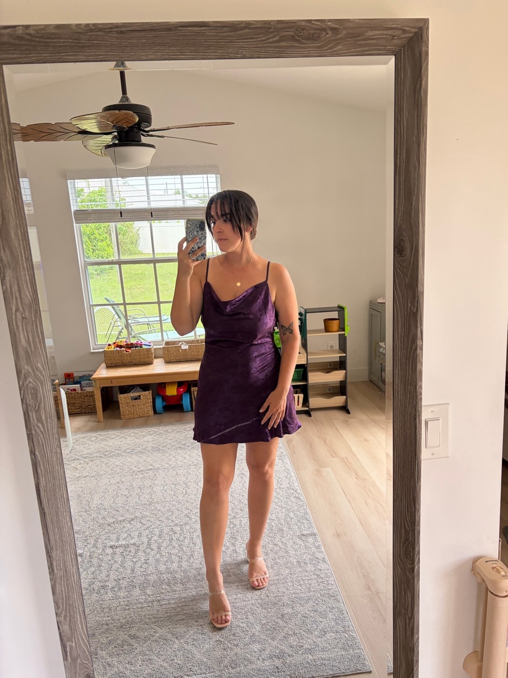 Lulus Cowl Neck Jacquard Mini Dress